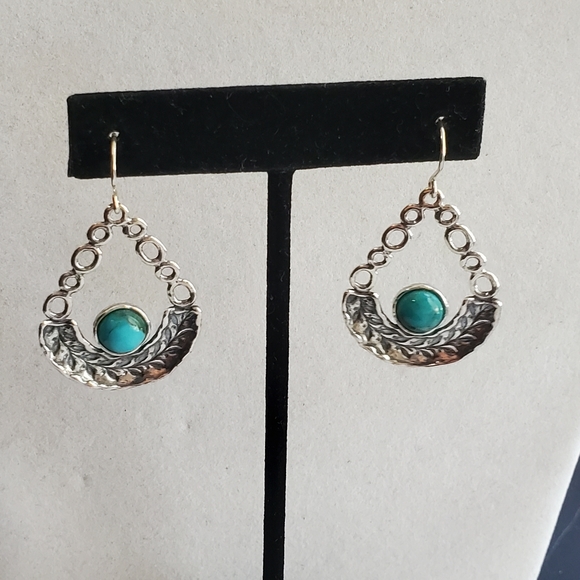 Didae Sterling Silver Turquoise Dangle Earrings - Picture 8 of 15
